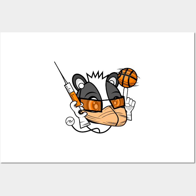 Basketballing Dr. Badger Æmber Wall Art by MOULE